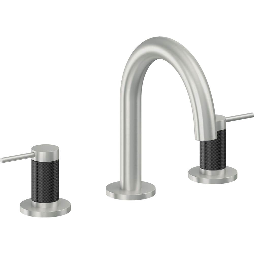 California Faucets - 8'' Widespread Lavatory Faucet with ZeroDrain - Satin Chrome Pvd