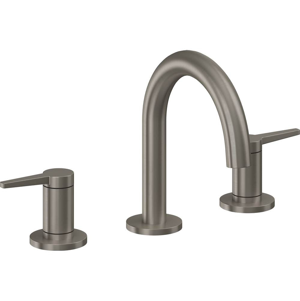 California Faucets - 8'' Widespread Lavatory Faucet with ZeroDrain - Graphite Pvd