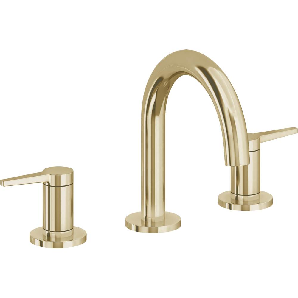 California Faucets - 8'' Widespread Lavatory Faucet - Polished Brass Uncoated