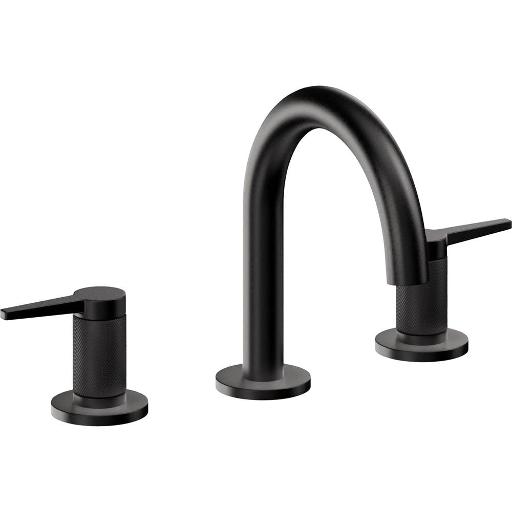 California Faucets - 8'' Widespread Lavatory Faucet with Completely Finished ZeroDrain - Matte Black