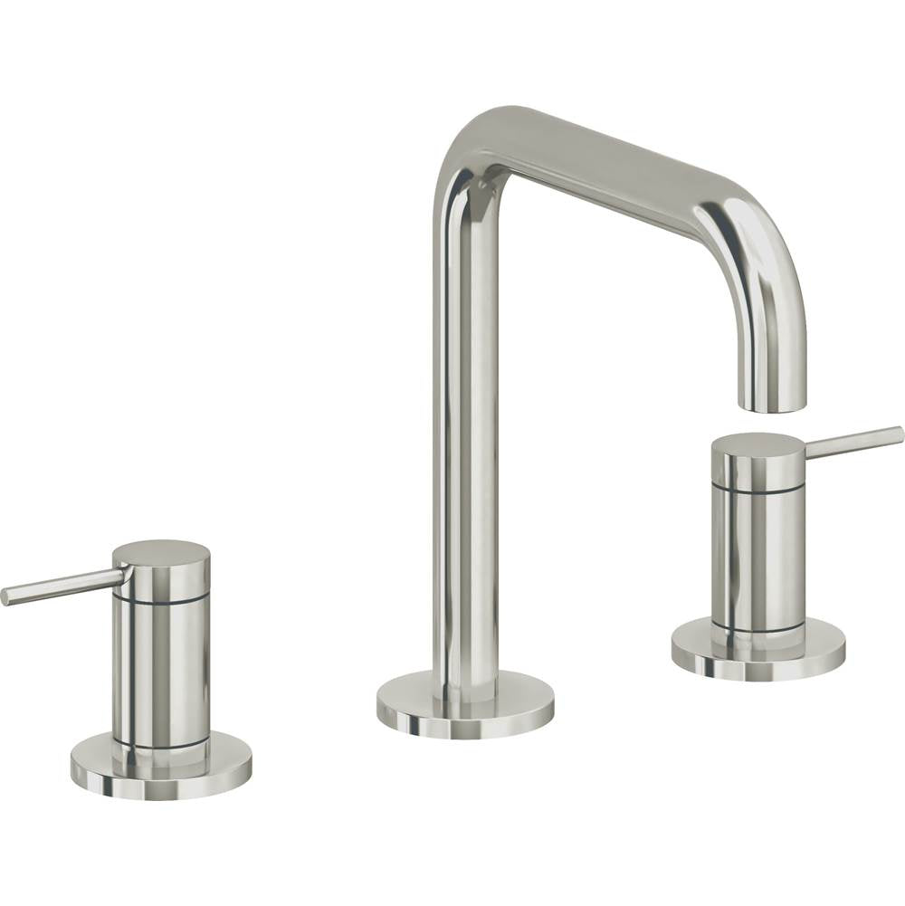 California Faucets - 8'' Widespread Lavatory Faucet with Completely Finished ZeroDrain - Polished Nickel Pvd
