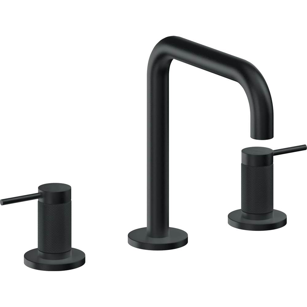 California Faucets - 8'' Widespread Lavatory Faucet with Completely Finished ZeroDrain - Carbon Pvd