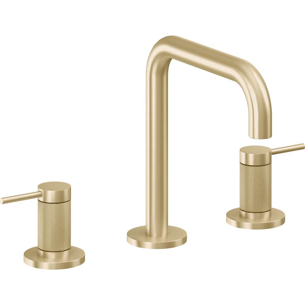 California Faucets - 8'' Widespread Lavatory Faucet with Completely Finished ZeroDrain - Satin Brass Pvd