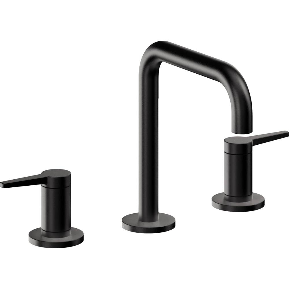 California Faucets - 8'' Widespread Lavatory Faucet with Completely Finished ZeroDrain - Matte Black