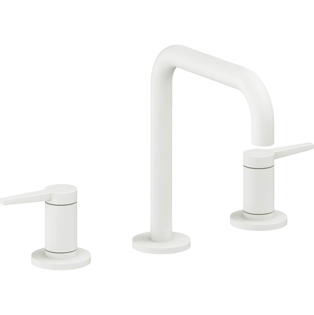 California Faucets - 8'' Widespread Lavatory Faucet with Completely Finished ZeroDrain - Matte White