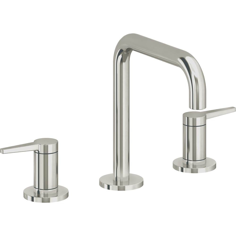 California Faucets - 8'' Widespread Lavatory Faucet with Completely Finished ZeroDrain - Polished Nickel Pvd