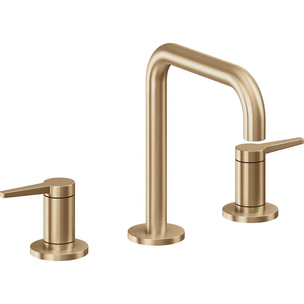 California Faucets - 8'' Widespread Lavatory Faucet with Completely Finished ZeroDrain - Satin Bronze Pvd