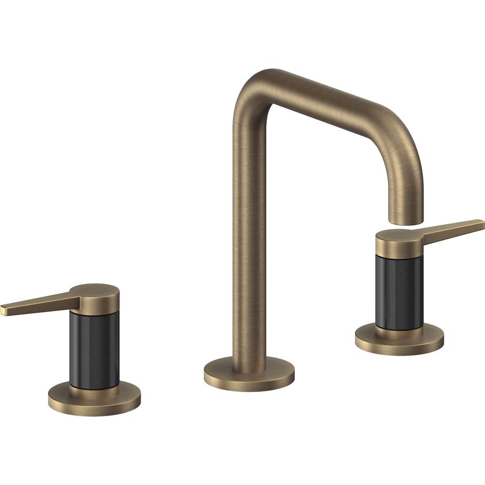 California Faucets - 8'' Widespread Lavatory Faucet - Antique Brass Flat