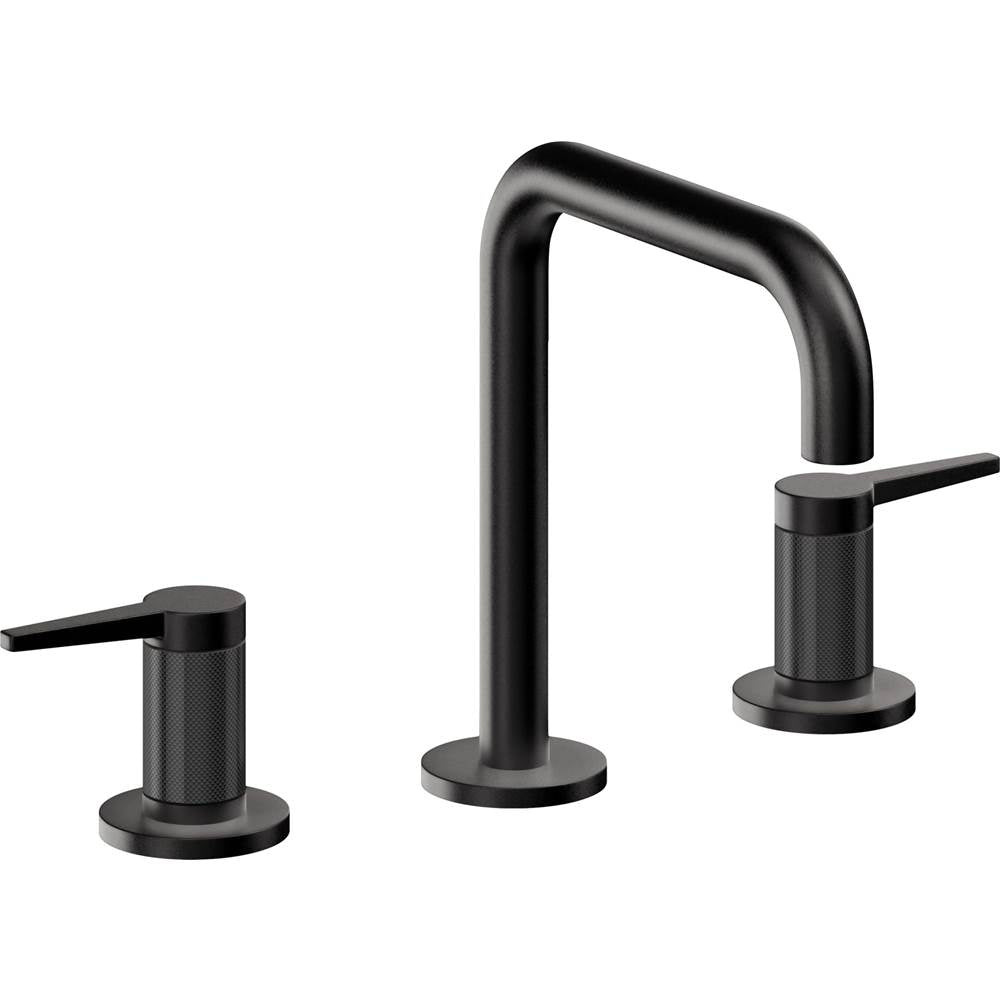 California Faucets - 8'' Widespread Lavatory Faucet with Completely Finished ZeroDrain - Matte Black