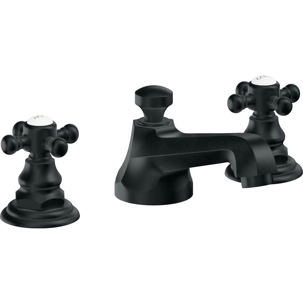 California Faucets - 8'' Widespread Lavatory Faucet with ZeroDrain - Carbon Pvd