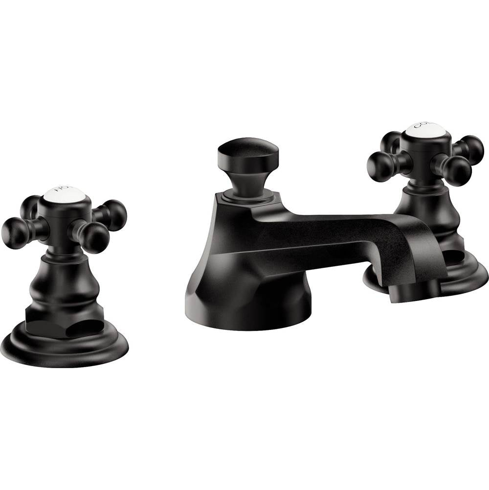 California Faucets - 8'' Widespread Lavatory Faucet with ZeroDrain - Matte Black