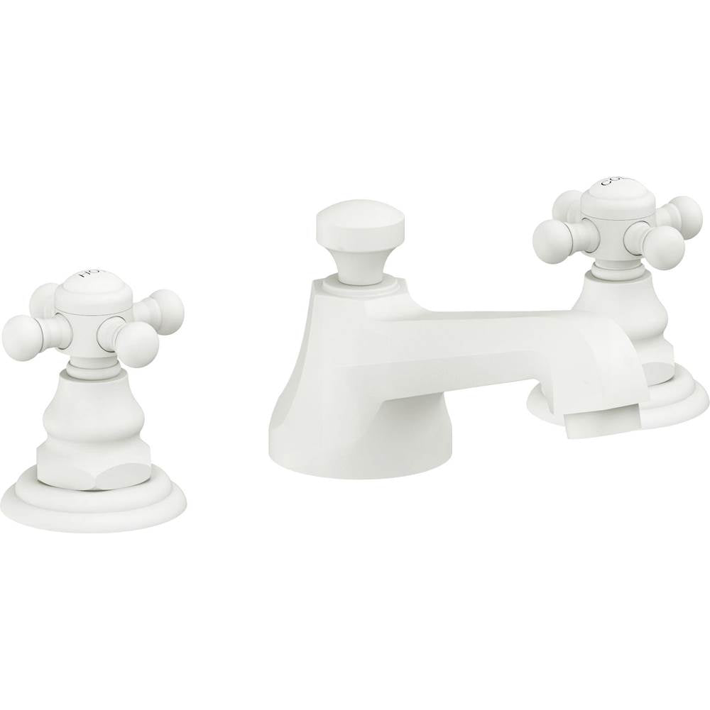 California Faucets - 8'' Widespread Lavatory Faucet with ZeroDrain - Matte White