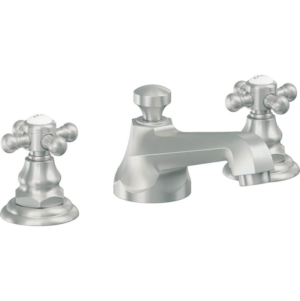 California Faucets - 8'' Widespread Lavatory Faucet with ZeroDrain - Satin Chrome Pvd