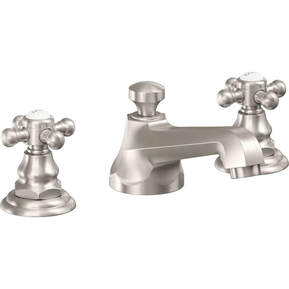 California Faucets - 8'' Widespread Lavatory Faucet - Ultra Stainless Steel Pvd