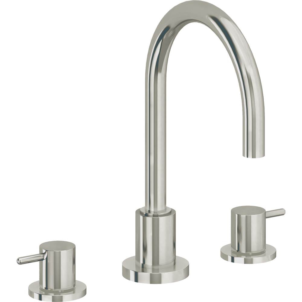 California Faucets - 8'' Widespread Lavatory Faucet with ZeroDrain - Polished Nickel Pvd