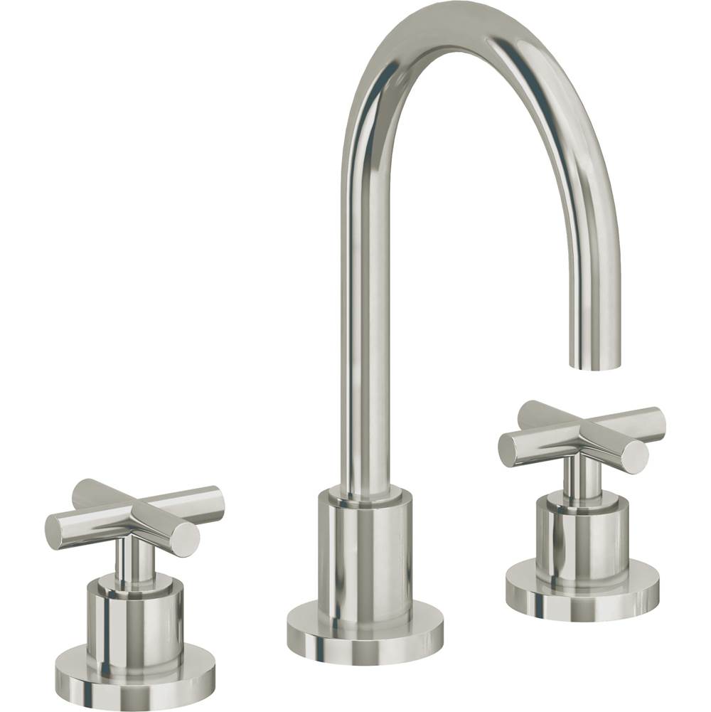 California Faucets - 8'' Widespread Lavatory Faucet - Polished Nickel Pvd