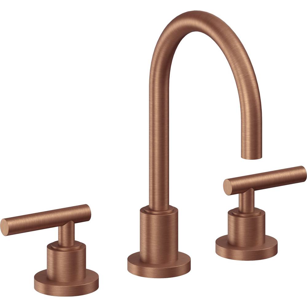 California Faucets - 8'' Widespread Lavatory Faucet - Antique Copper Flat