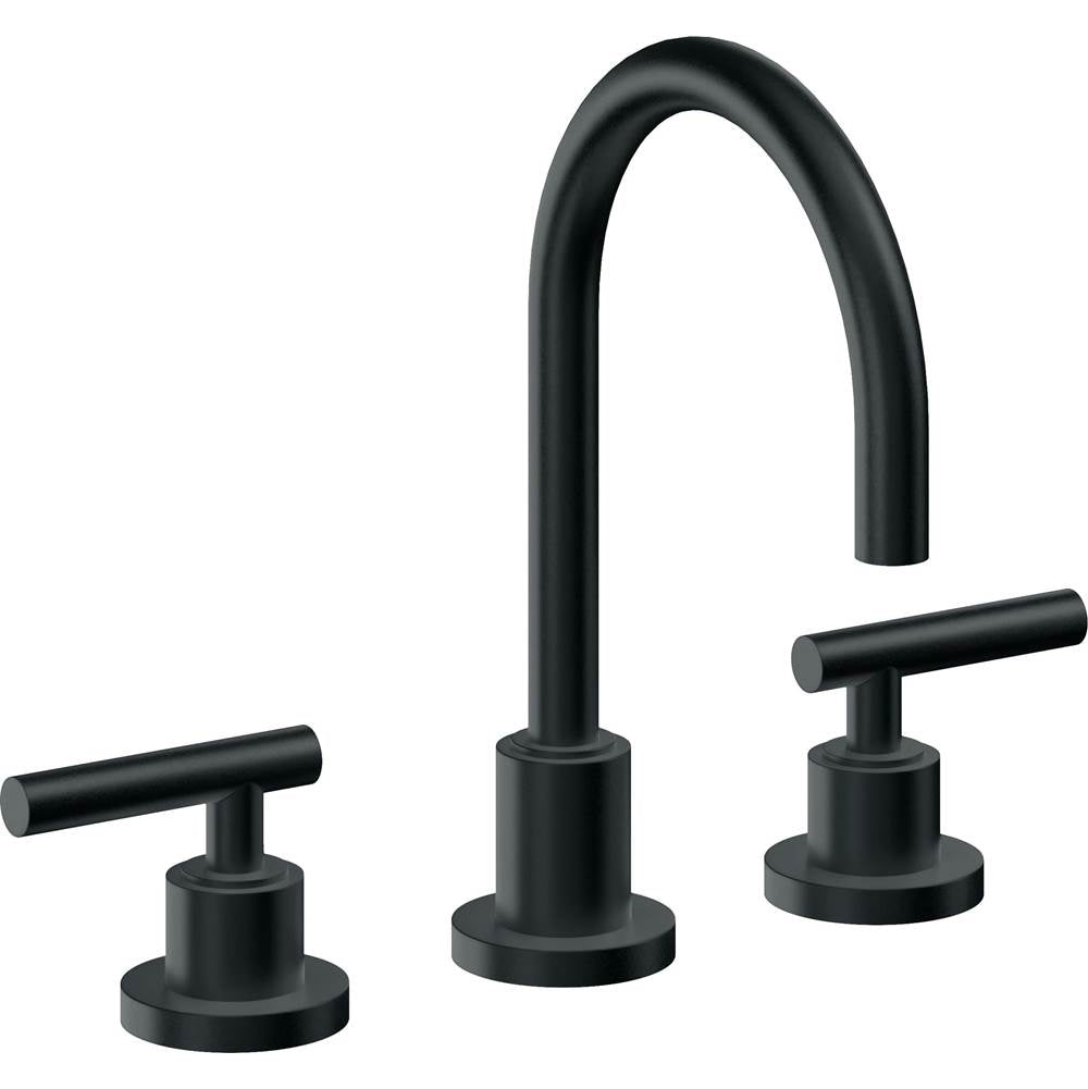 California Faucets - 8'' Widespread Lavatory Faucet with Completely Finished ZeroDrain - Carbon Pvd