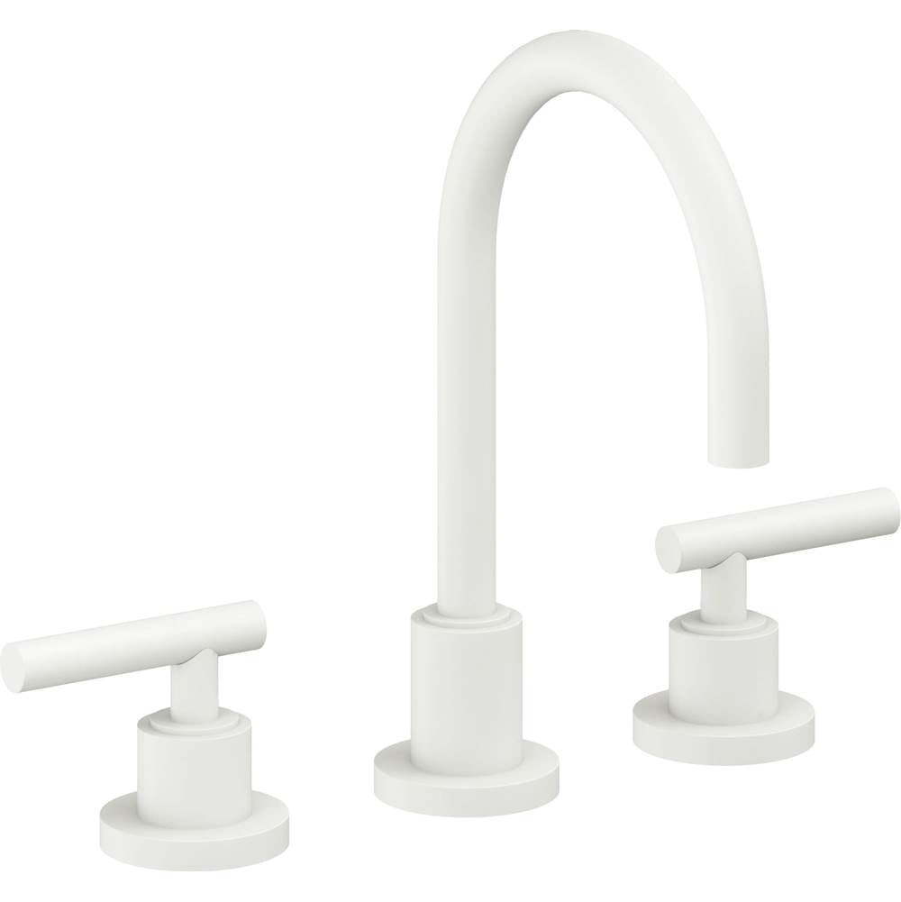 California Faucets - 8'' Widespread Lavatory Faucet with ZeroDrain - Matte White