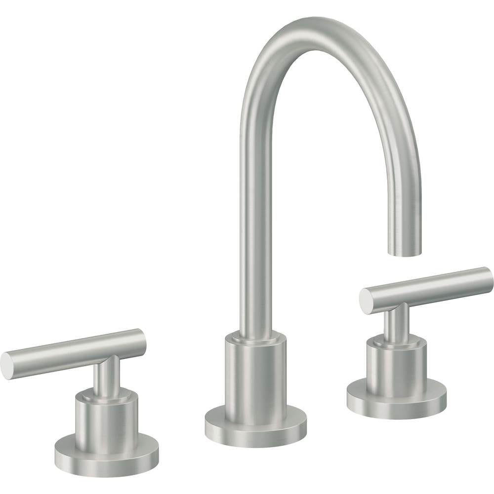 California Faucets - 8'' Widespread Lavatory Faucet with ZeroDrain - Satin Chrome Pvd