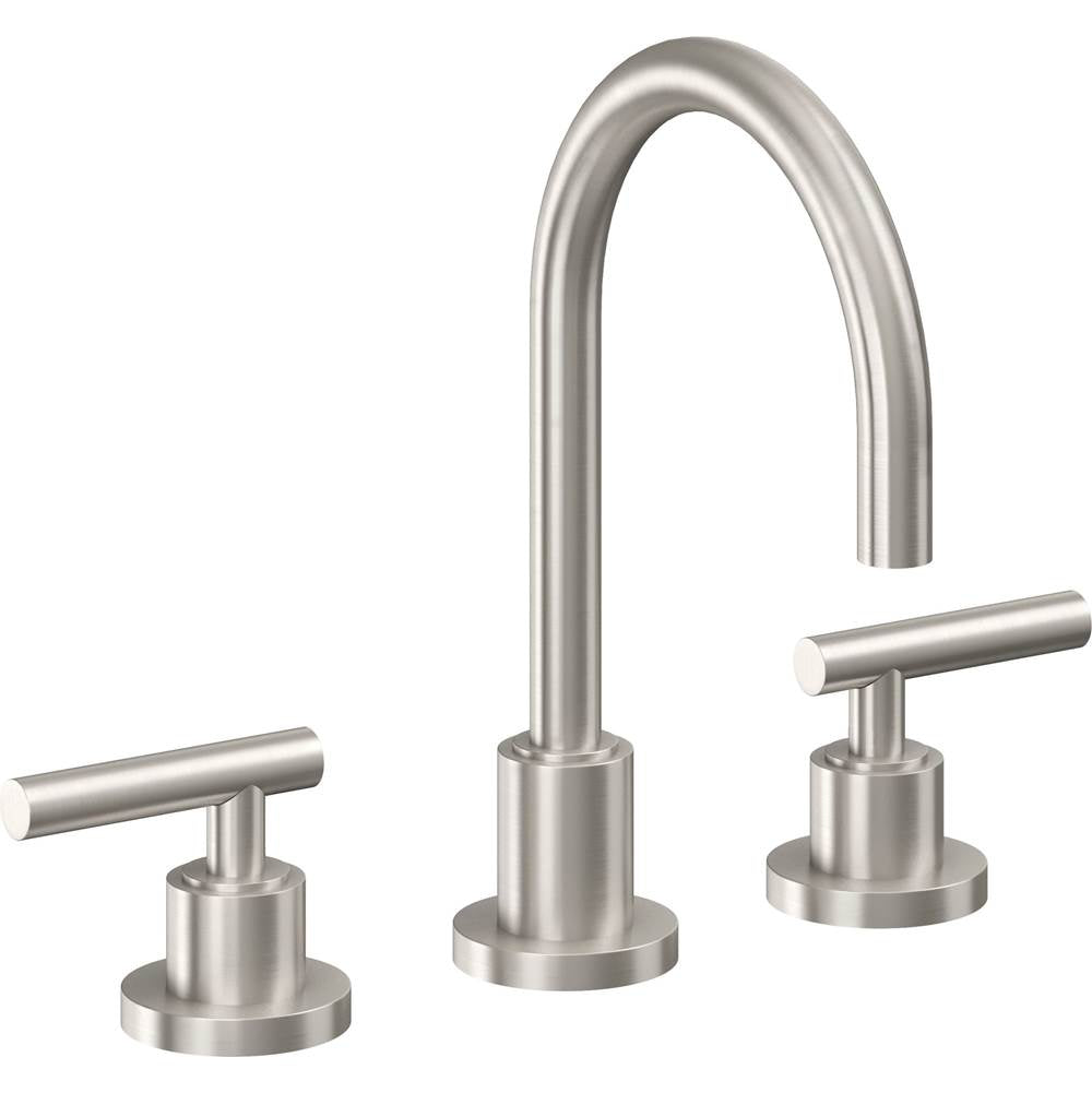 California Faucets - 8'' Widespread Lavatory Faucet with ZeroDrain - Ultra Stainless Steel Pvd