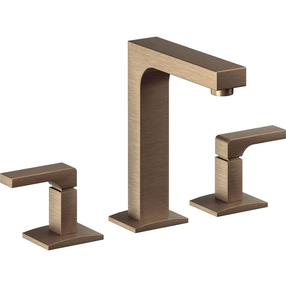California Faucets - 8'' Widespread Lavatory Faucet - Antique Brass Flat