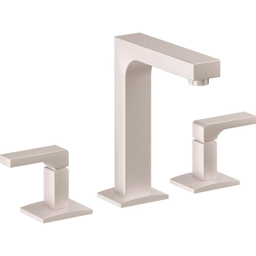 California Faucets - 8'' Widespread Lavatory Faucet with ZeroDrain - Satin Nickel
