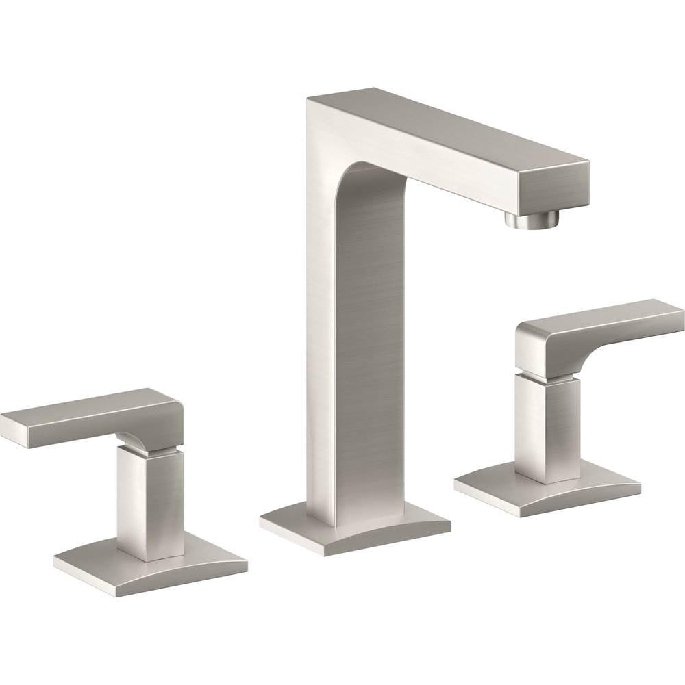 California Faucets - 8'' Widespread Lavatory Faucet with Completely Finished ZeroDrain - Ultra Stainless Steel Pvd