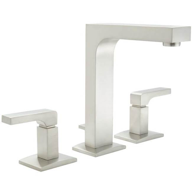 California Faucets - 8'' Widespread Lavatory Faucet with Completely Finished ZeroDrain - Gloss White