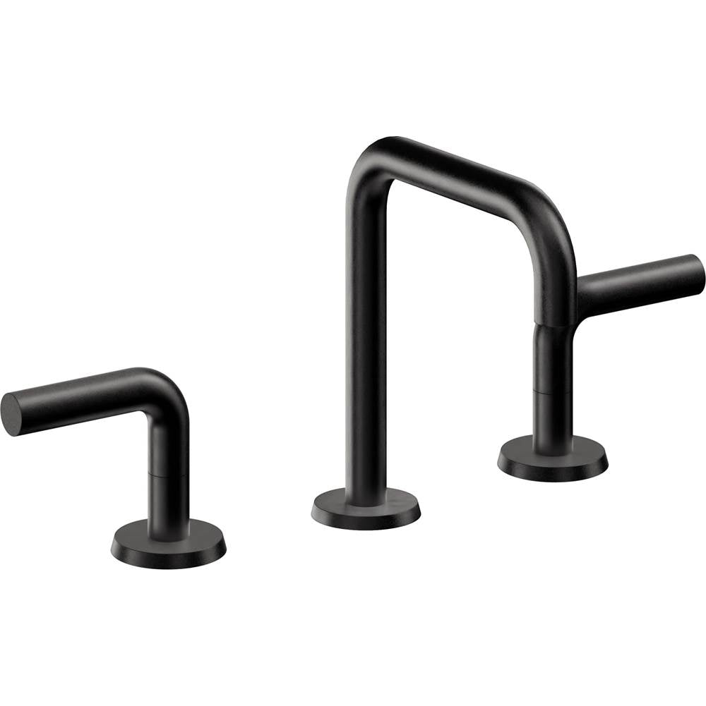 California Faucets - 8'' Widespread Lavatory Faucet with Completely Finished ZeroDrain - Matte Black