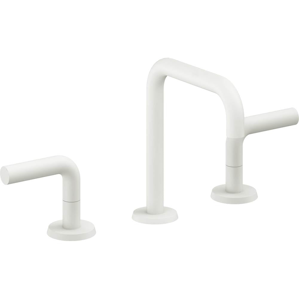 California Faucets - 8'' Widespread Lavatory Faucet with Completely Finished ZeroDrain - Matte White