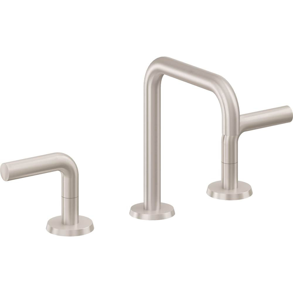 California Faucets - 8'' Widespread Lavatory Faucet with Completely Finished ZeroDrain - Satin Nickel