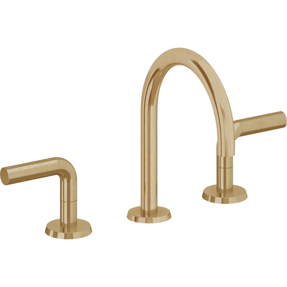 California Faucets - 8'' Widespread Lavatory Faucet - Burnished Brass Uncoated