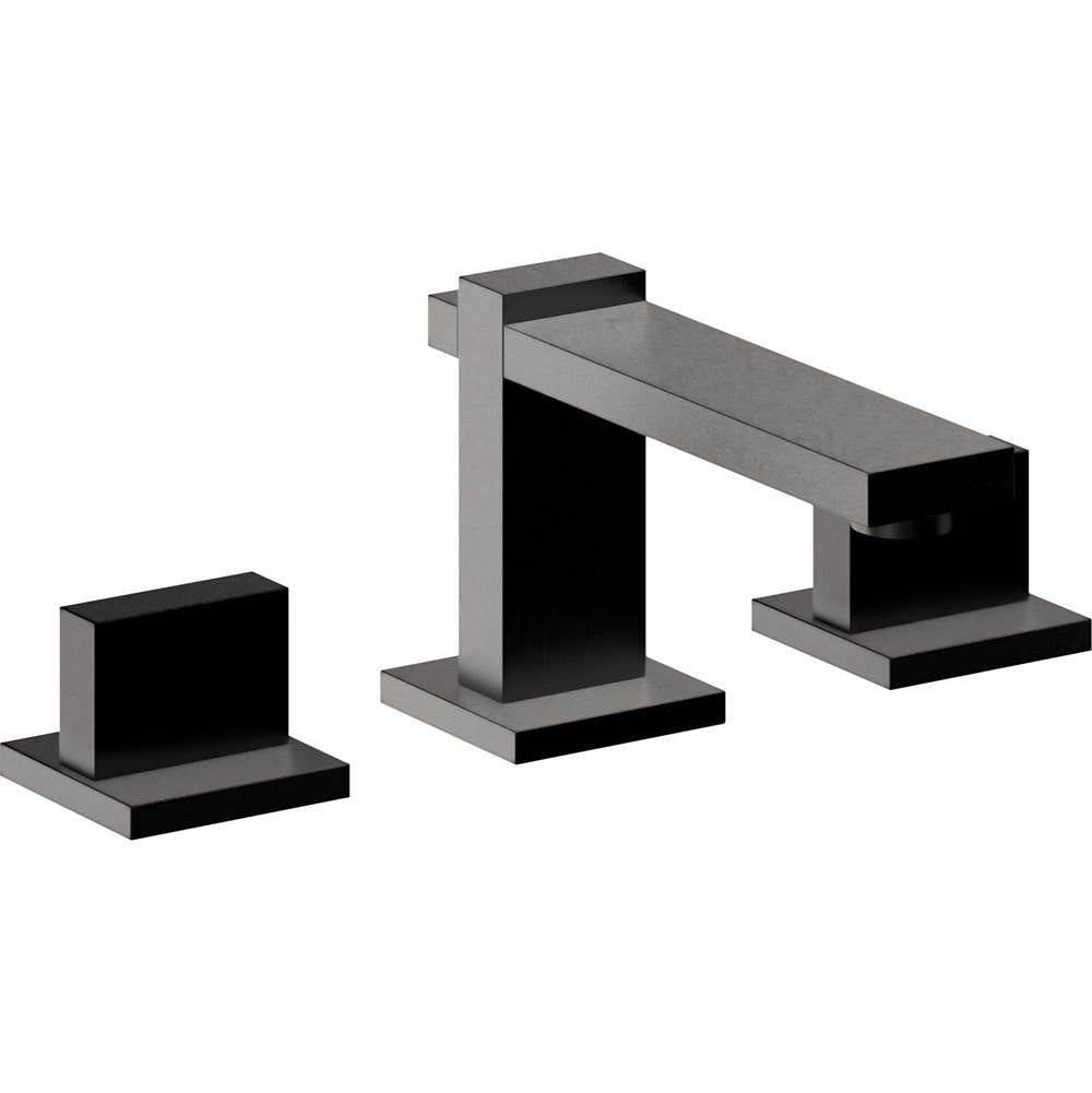 California Faucets - 8'' Widespread Lavatory Faucet with Completely Finished ZeroDrain - Matte Black