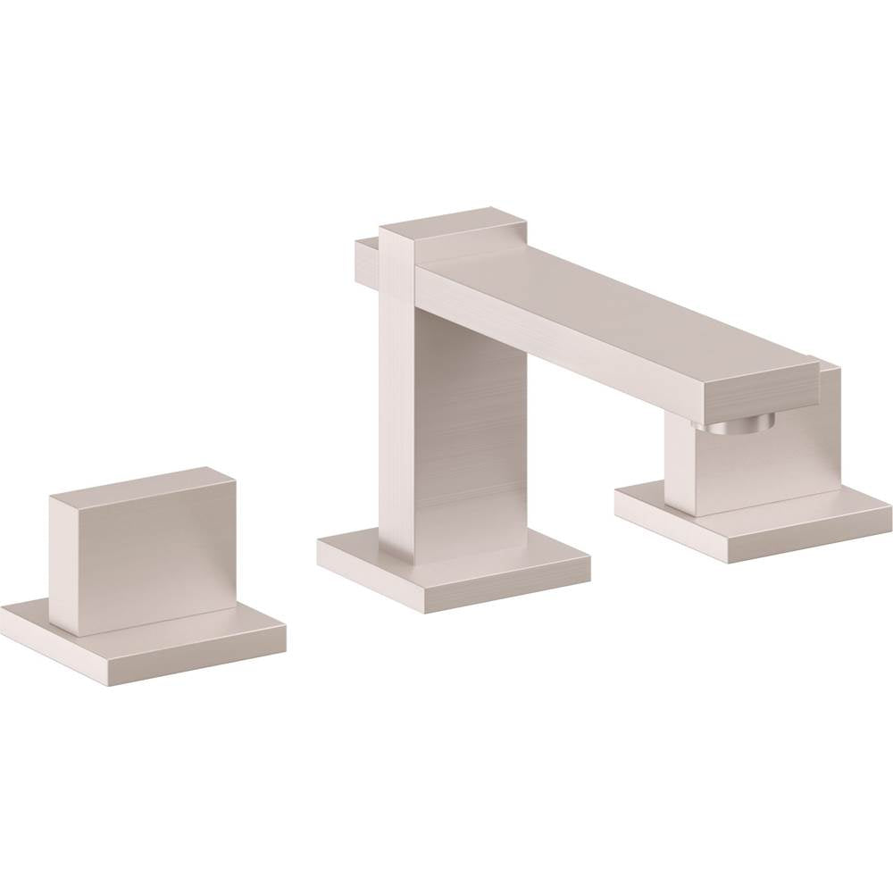 California Faucets - 8'' Widespread Lavatory Faucet with Completely Finished ZeroDrain - Satin Nickel