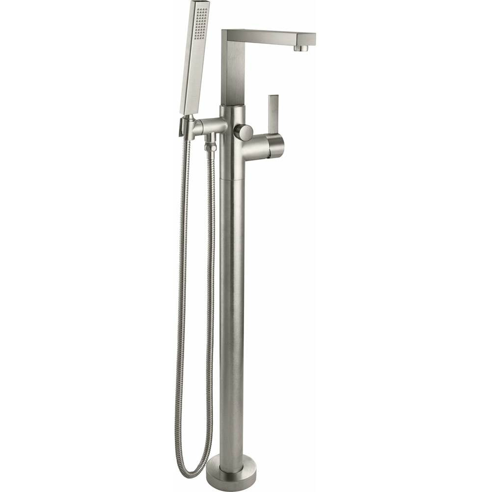 California Faucets - Modern Single Hole Floor Mount Tub Filler - Gloss White