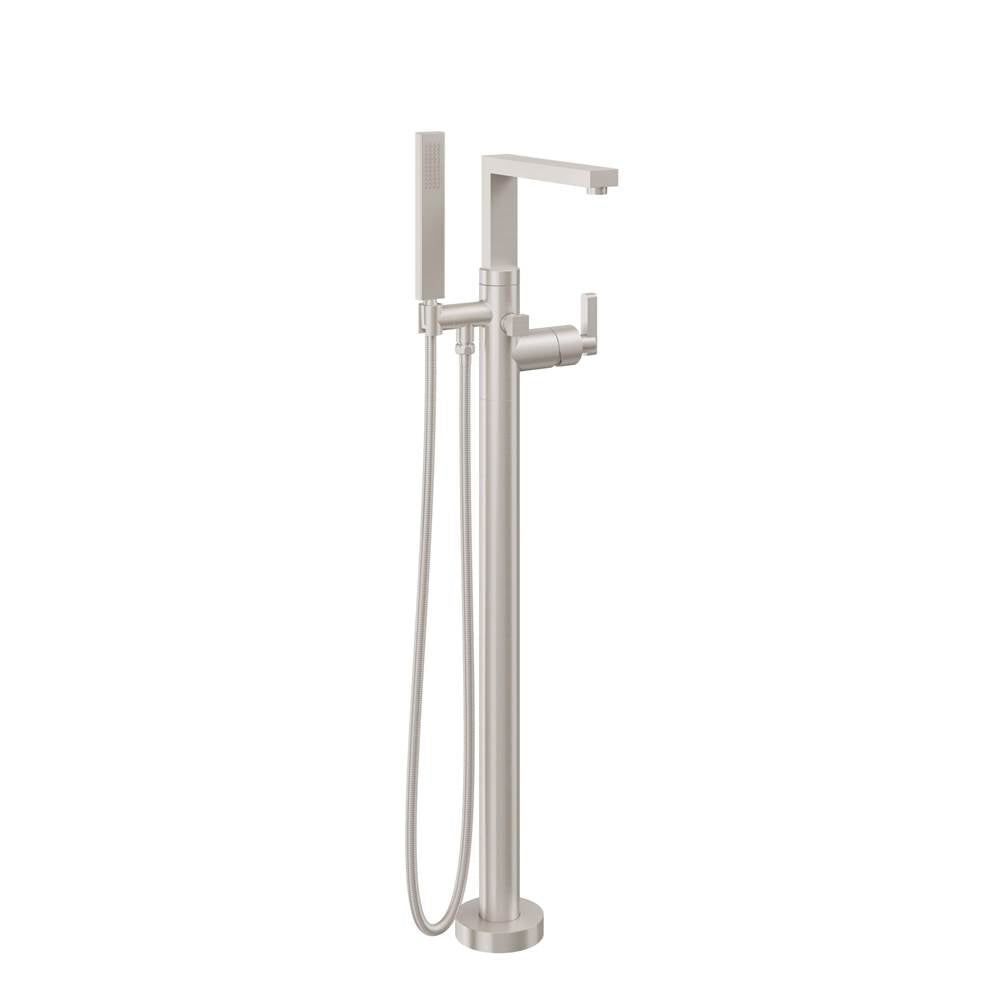 California Faucets - Modern Single Hole Floor Mount Tub Filler - Gloss White