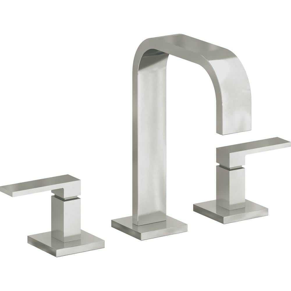 California Faucets - 8'' Widespread Lavatory Faucet with Completely Finished ZeroDrain - Polished Nickel Pvd