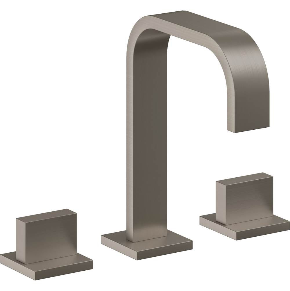 California Faucets - 8'' Widespread Lavatory Faucet with Completely Finished ZeroDrain - Graphite Pvd