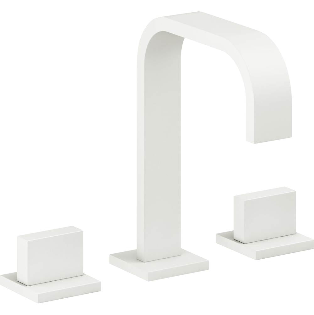 California Faucets - 8'' Widespread Lavatory Faucet with Completely Finished ZeroDrain - Matte White