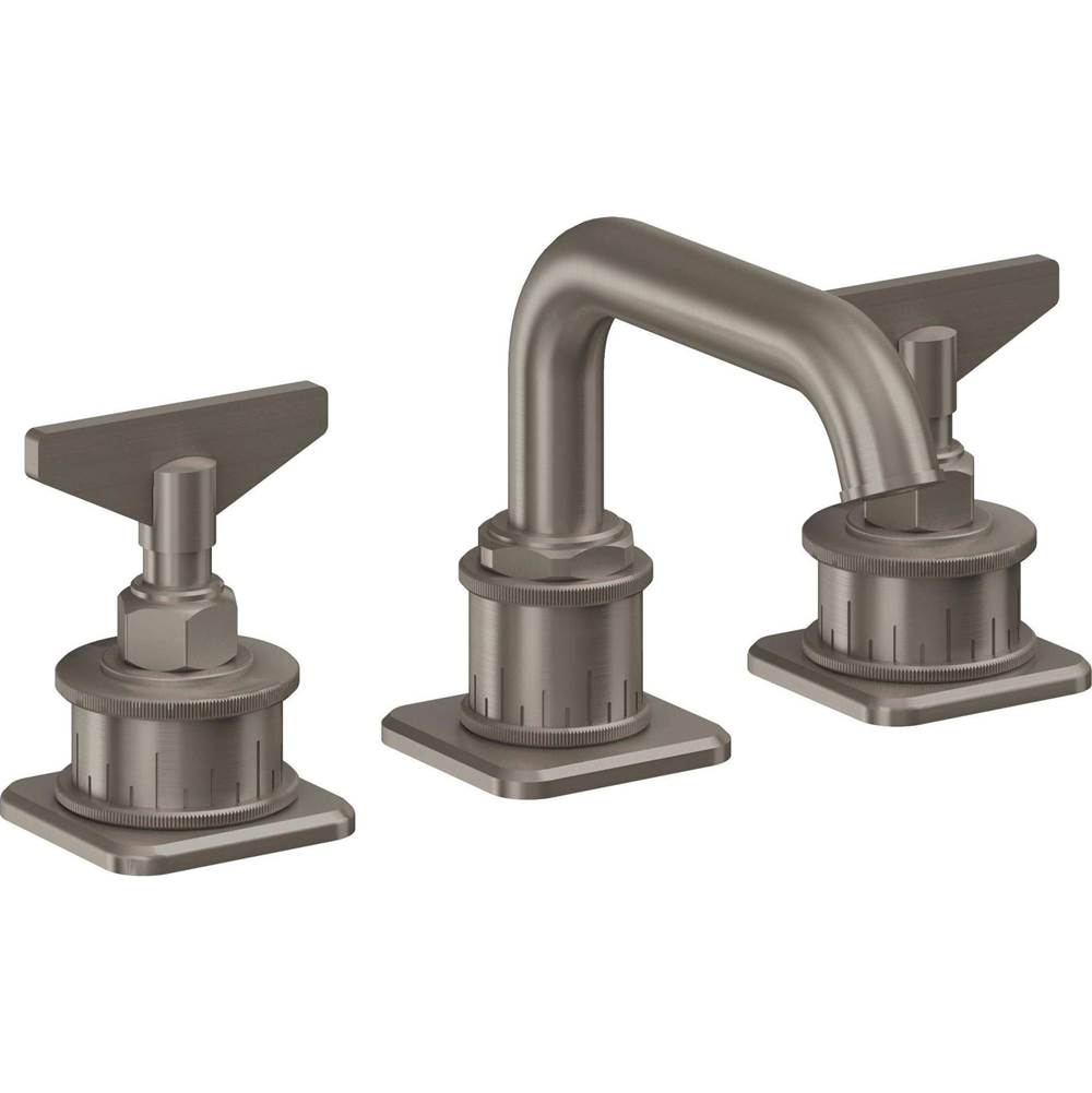 California Faucets - 8'' Widespread Lavatory Faucet with ZeroDrain - Graphite Pvd