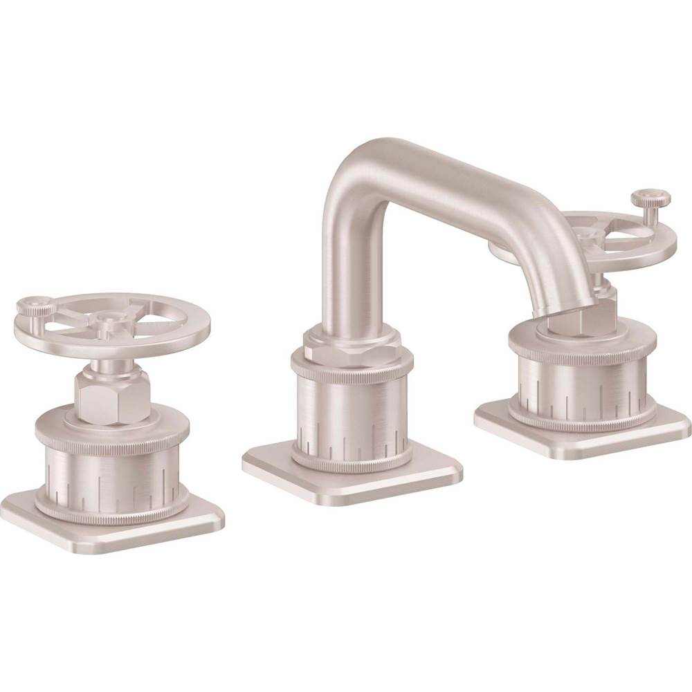 California Faucets - 8'' Widespread Lavatory Faucet with ZeroDrain - Satin Nickel