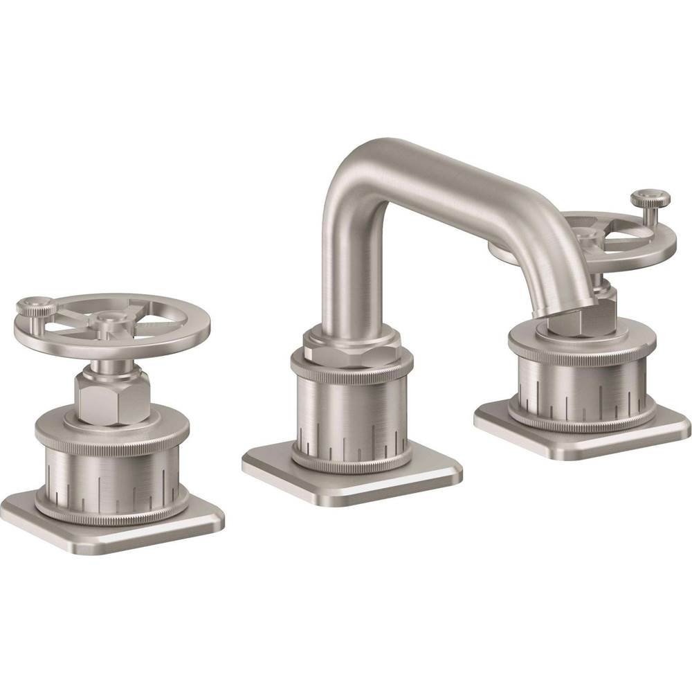 California Faucets - 8'' Widespread Lavatory Faucet with Completely Finished ZeroDrain - Ultra Stainless Steel Pvd