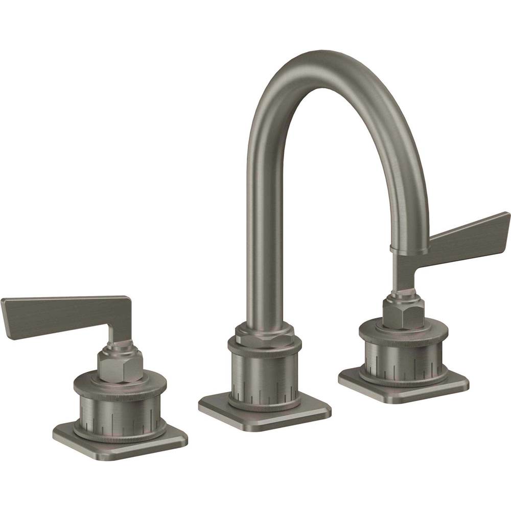 California Faucets - 8'' Widespread Lavatory Faucet with Completely Finished ZeroDrain - Graphite Pvd