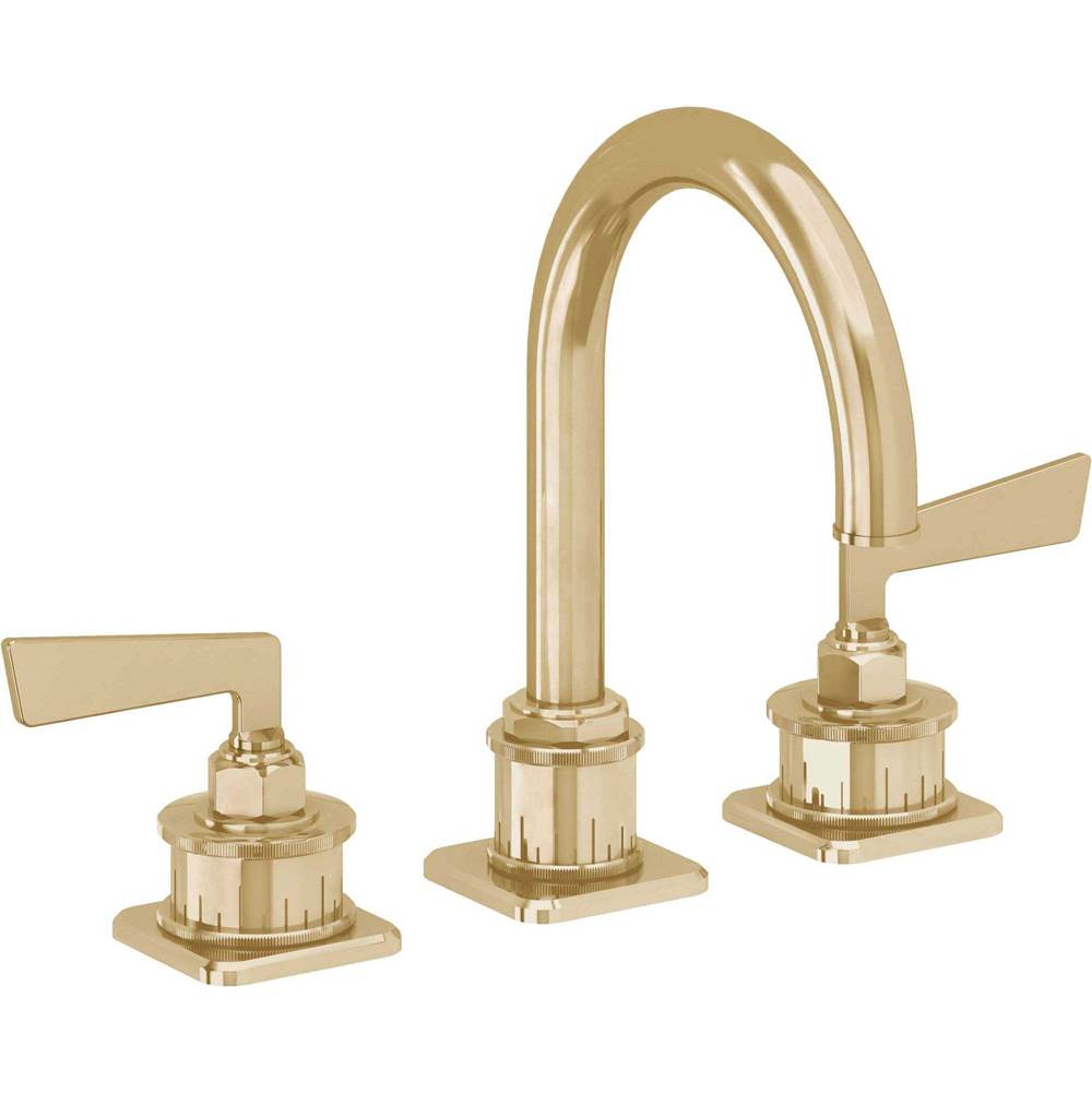 California Faucets - 8'' Widespread Lavatory Faucet - Polished Brass Uncoated
