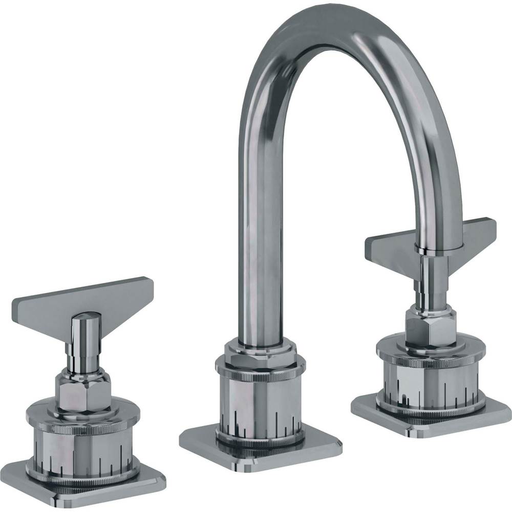 California Faucets - 8'' Widespread Lavatory Faucet with ZeroDrain - Black Nickel Pvd