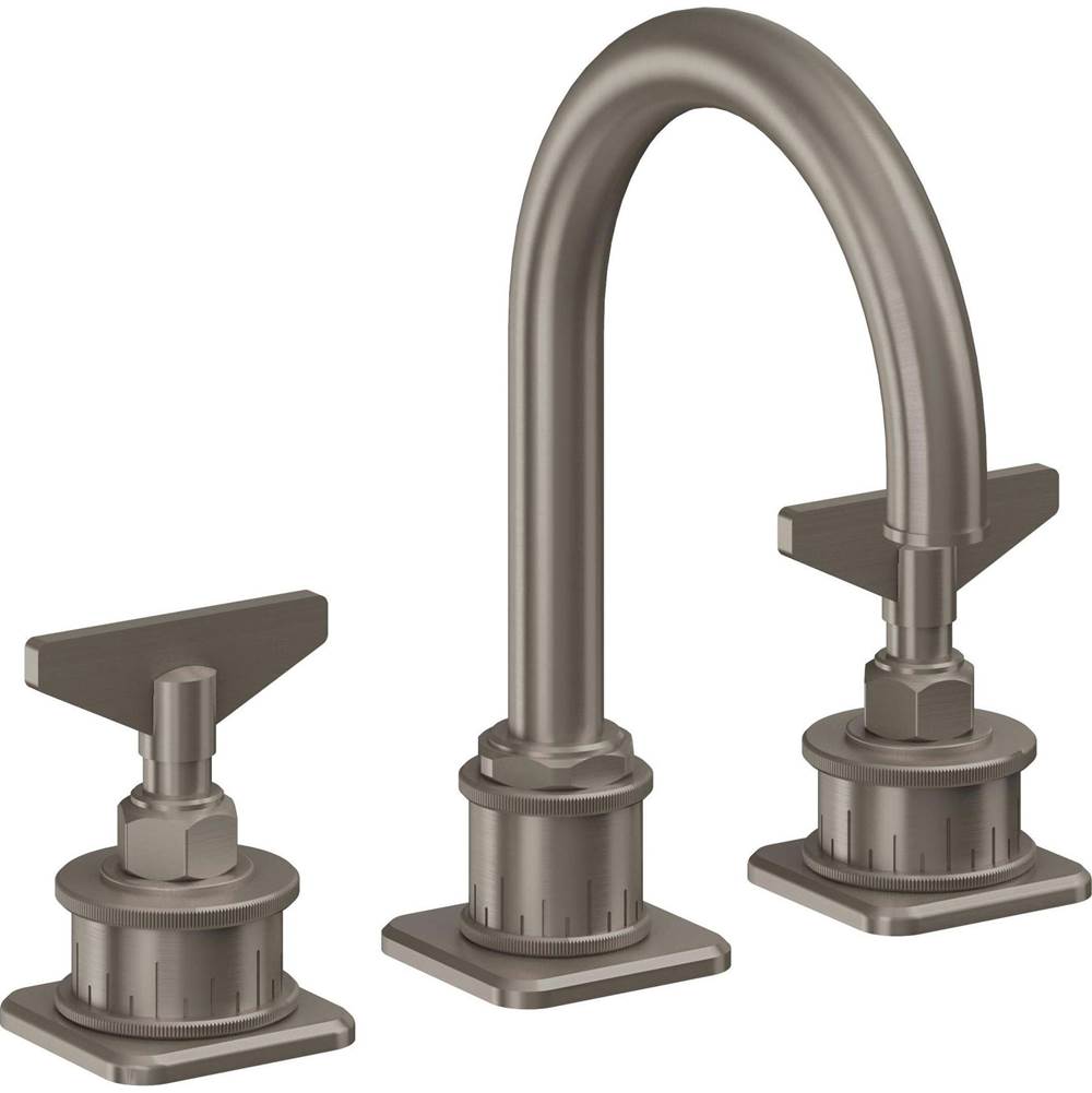 California Faucets - 8'' Widespread Lavatory Faucet with ZeroDrain - Graphite Pvd