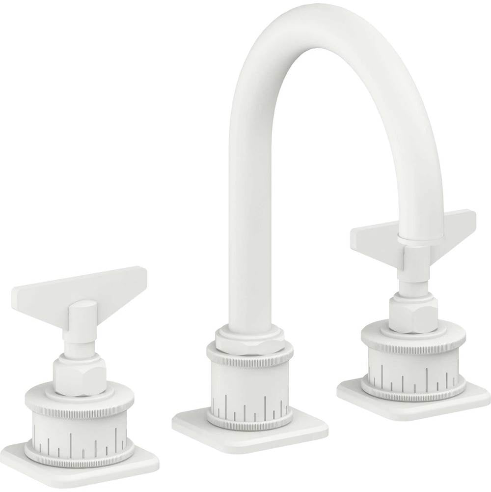 California Faucets - 8'' Widespread Lavatory Faucet with ZeroDrain - Matte White