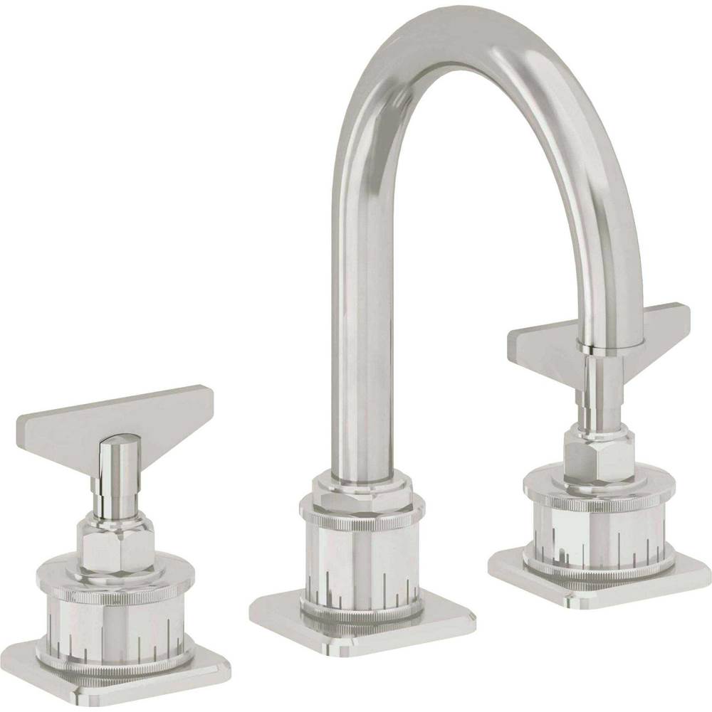 California Faucets - 8'' Widespread Lavatory Faucet with ZeroDrain - Polished Chrome