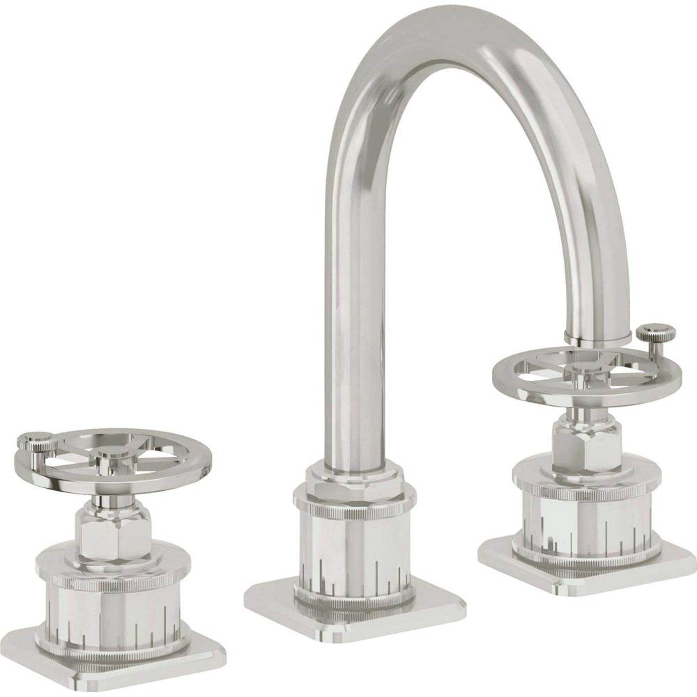California Faucets - 8'' Widespread Lavatory Faucet with Completely Finished ZeroDrain - Polished Chrome